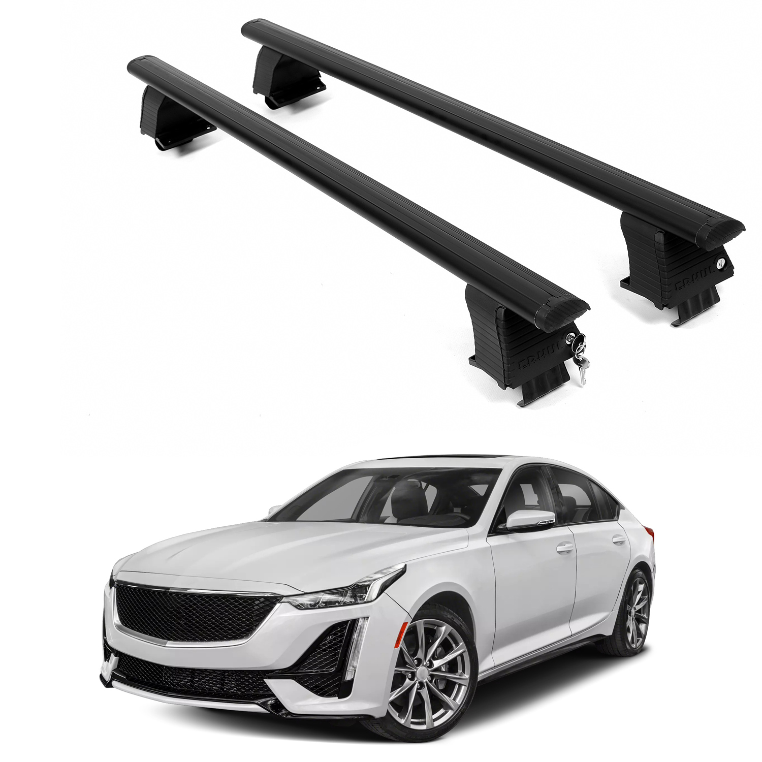 2020-2026 Cadillac CT5-V Roof Rack Cross Bars - Lockable | ERKUL
